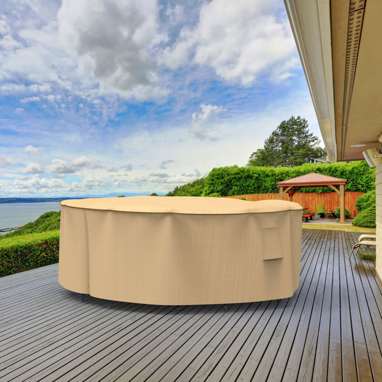 Picture of StormBlock™ Savanna Round Patio Table & Chairs Combo Cover - Large
