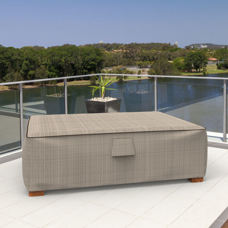 Picture of English Garden Slim Patio Ottoman Cover - Large