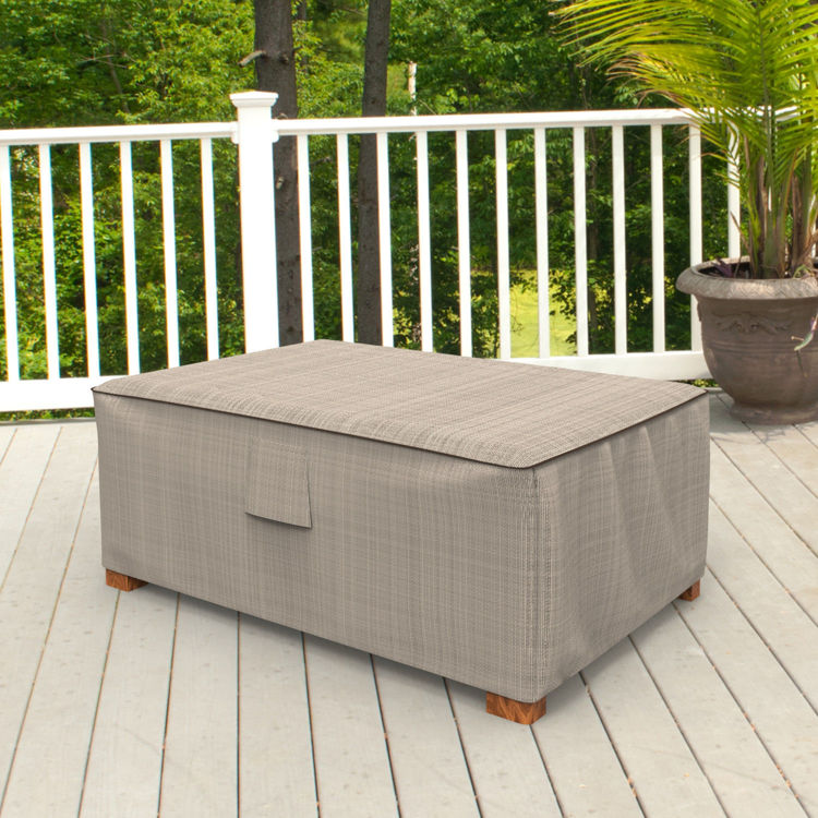Picture of English Garden Slim Patio Ottoman Cover - Medium