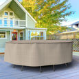 Picture of English Garden Oval Patio Table and Chairs Combo Cover - Large