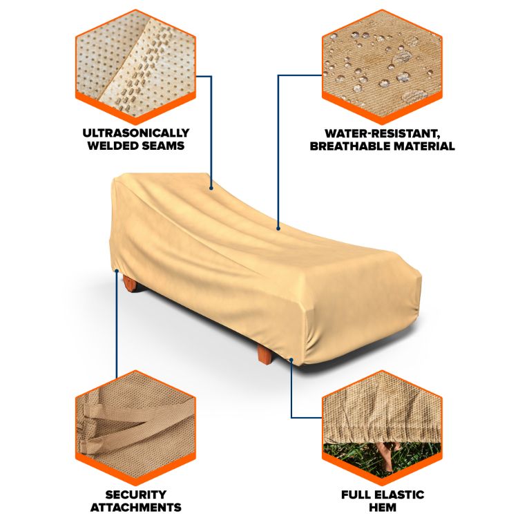 Picture of All-Seasons Single Patio Chaise Cover - Medium