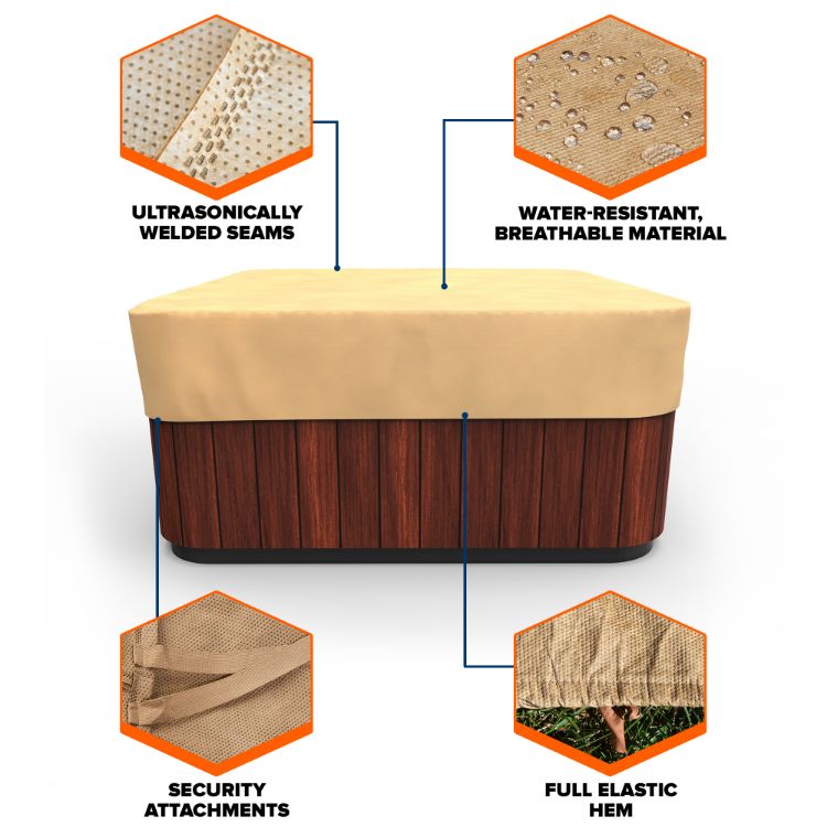 Picture of All-Seasons Square Hot Tub Cover