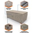 Picture of English Garden Slim Patio Ottoman Cover - Medium