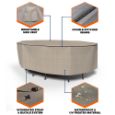 Picture of English Garden Oval Patio Table and Chairs Combo Cover - Medium