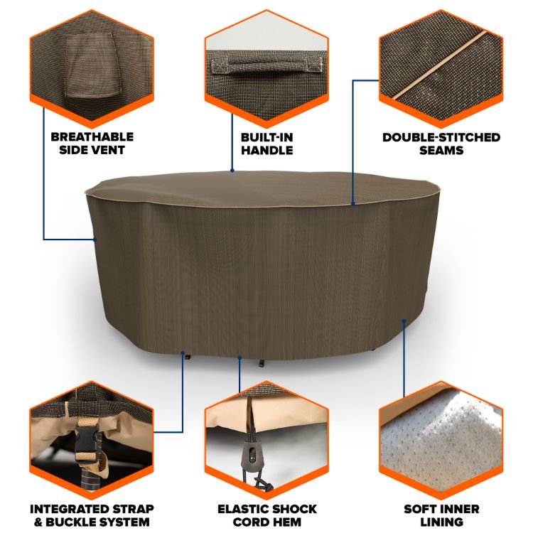 Picture of StormBlock™ Hillside Round Patio Table & Chairs Combo Cover