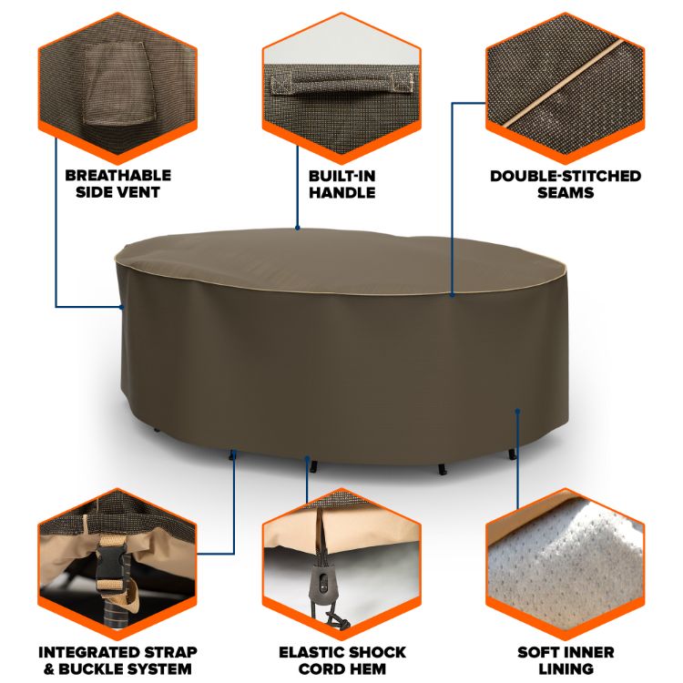 Picture of StormBlock™ Hillside Oval Patio Table & Chairs Combo Cover