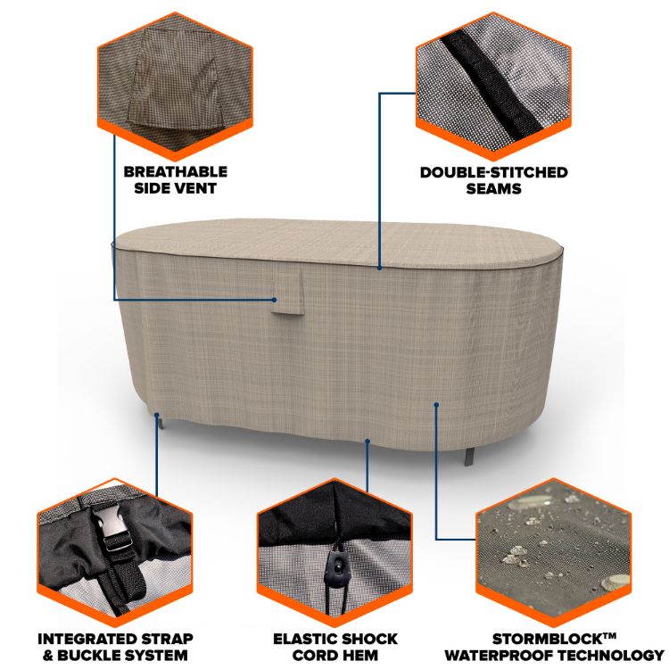 Picture of StormBlock™ Mojave Oval Patio Table Cover - Large