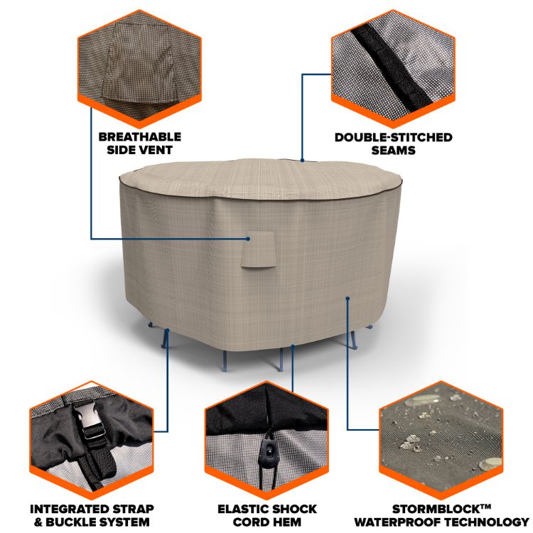 Picture of StormBlock™ Mojave Patio Bar Table & Chair Combo Cover - Medium