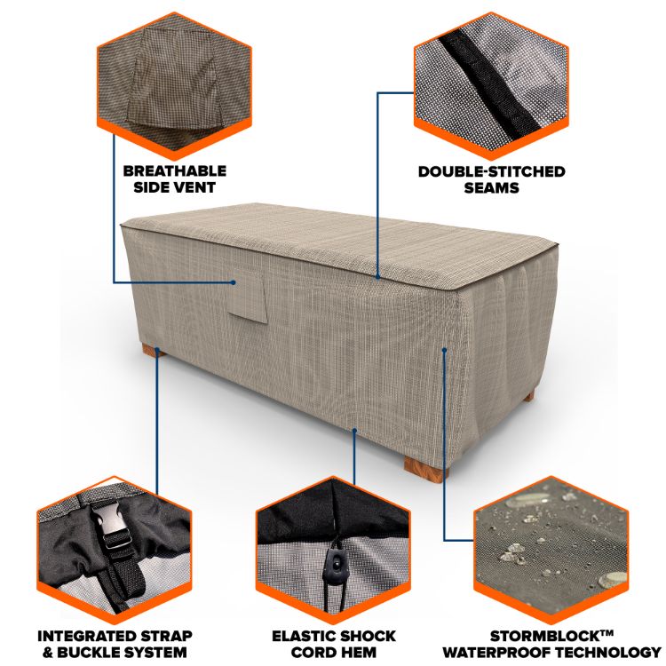 Picture of StormBlock™ Mojave Patio Ottoman / Coffee Table Cover - Large