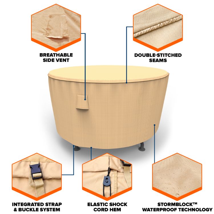 Picture of StormBlock™ Savanna Round Patio Table Cover