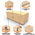 Picture of StormBlock™ Savanna Patio Ottoman / Coffee Table Cover - Large