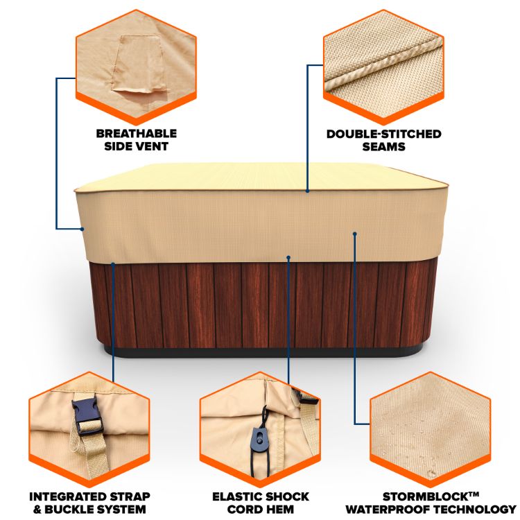 Picture of StormBlock™ Savanna Square Hot Tub Cover
