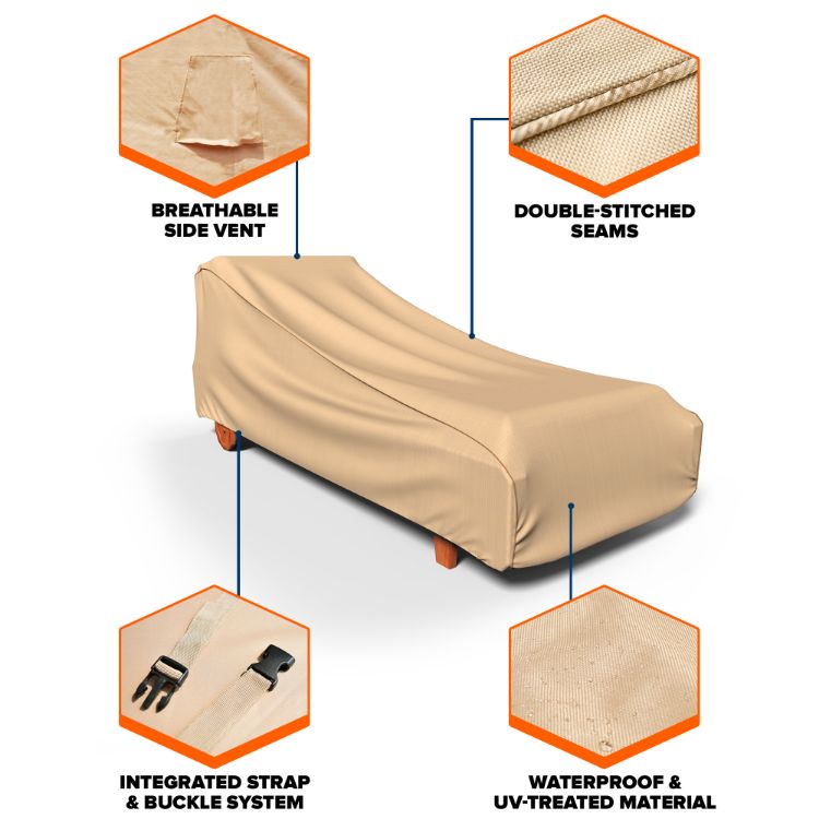 Picture of Sedona Single Patio Chaise Cover - Extra Large