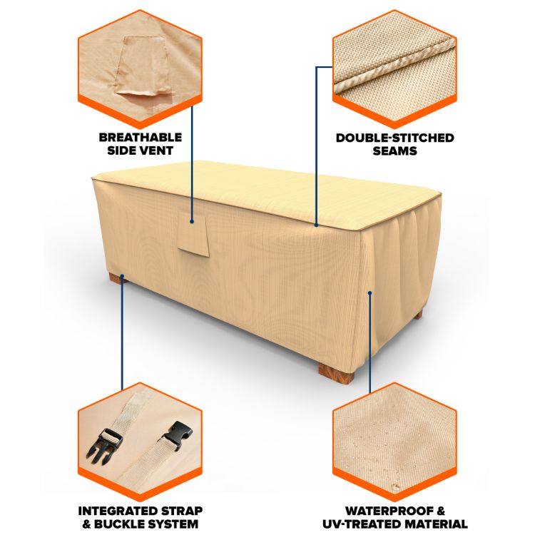 Picture of Sedona Slim Patio Ottoman Cover